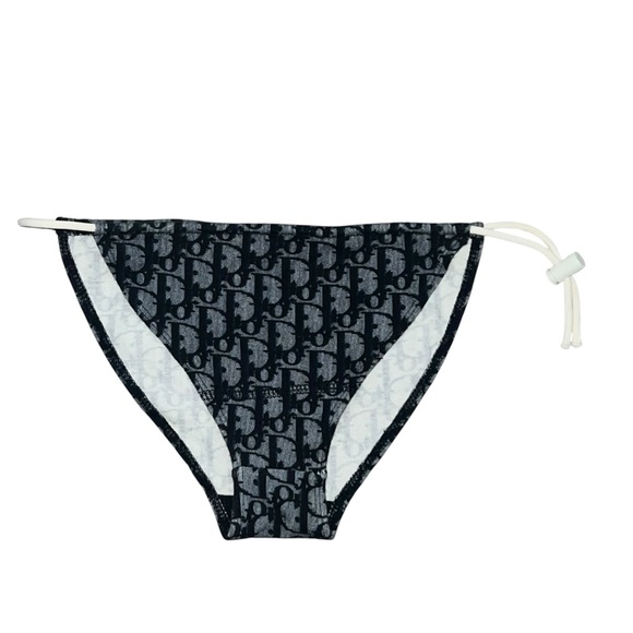 VTG Christian Dior John Galliano Trotter Oblique Logo Cotton Bikini Swimsuit - Picture 7 of 10